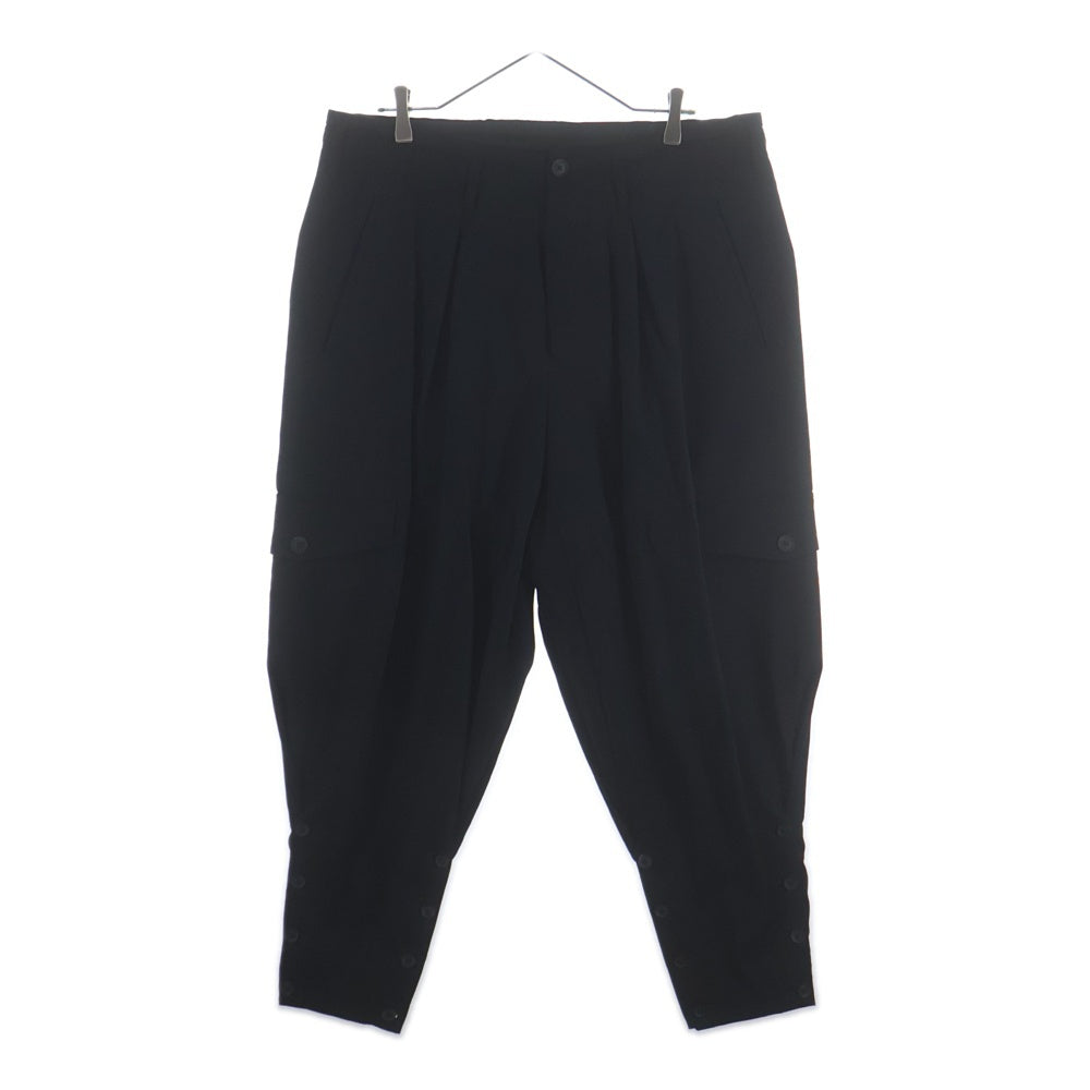 Yohji Yamamoto POUR HOMME(ヨウジヤマモト プールオム) 19AW 裾アジャスト ウールサルエルパンツ HC-P28-100 ブラック