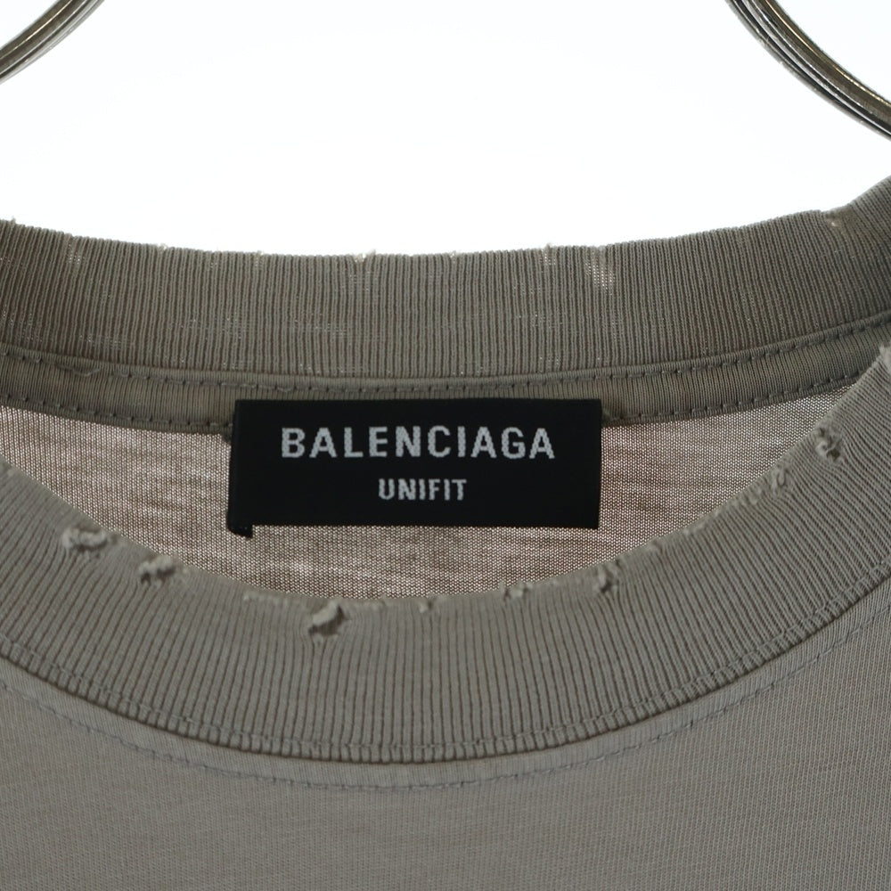 BALENCIAGA(バレンシアガ) BB Pixel Boxy Fit T-shirt BB ピクセル ボクシーフィット Tシャツ カットソー ベージュ 651795 TKVF5