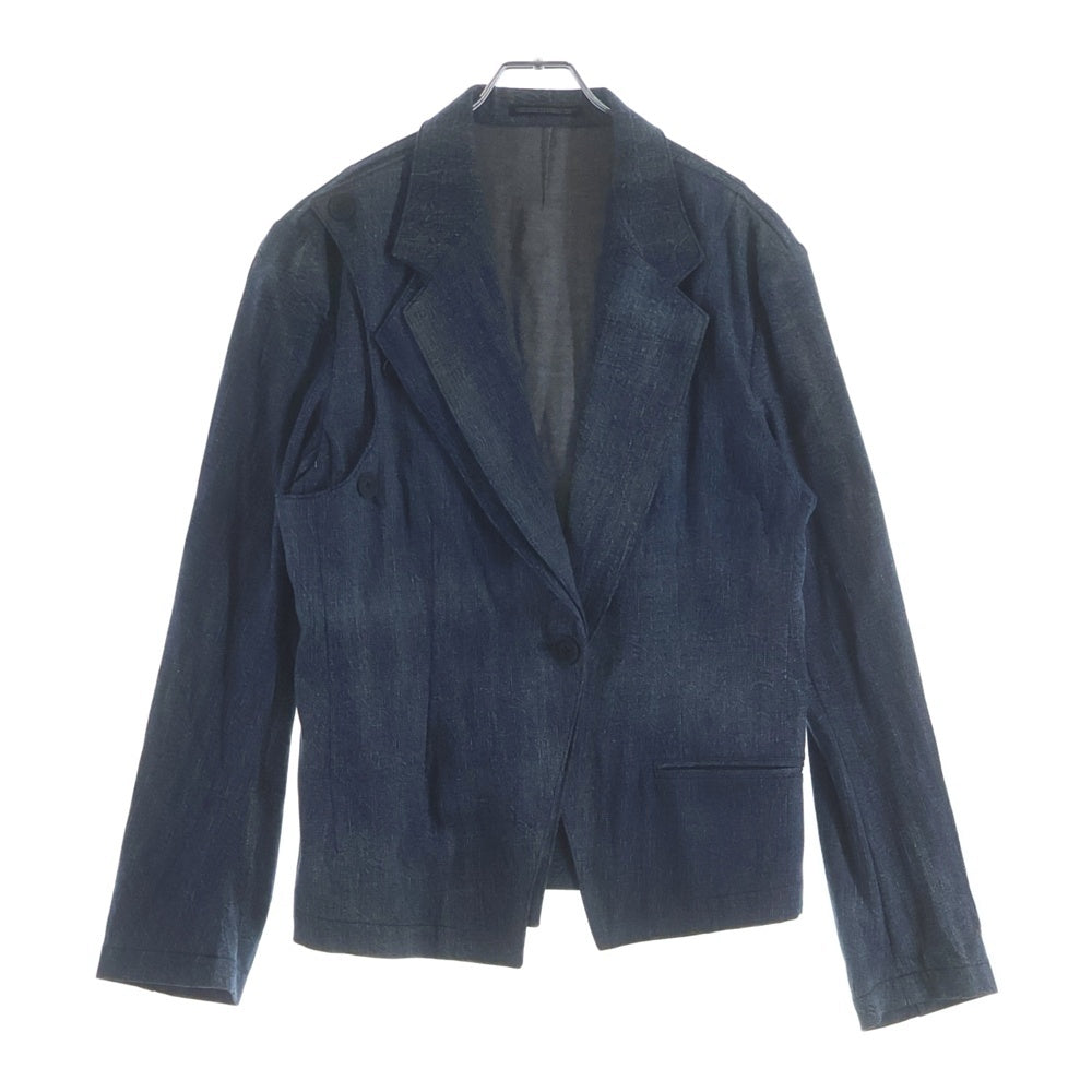 Yohji Yamamoto POUR HOMME(ヨウジヤマモト プールオム) 21SS DENIM BELT JACKET デニムジャケット シングルジャケット インディゴ HD-J22-005