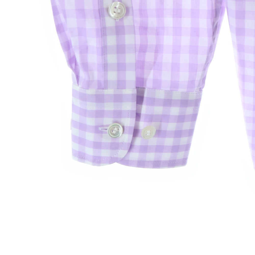 TSTS(ティーエスティーエス) TSTS GINGHAM SHIRT ロゴギンガムチェックシャツ パープル 25AMM0203