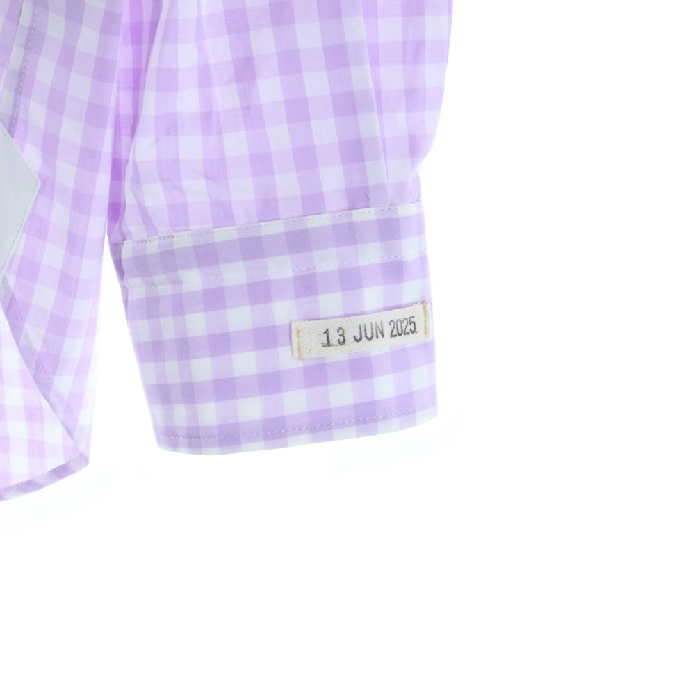TSTS(ティーエスティーエス) TSTS GINGHAM SHIRT ロゴギンガムチェックシャツ パープル 25AMM0203