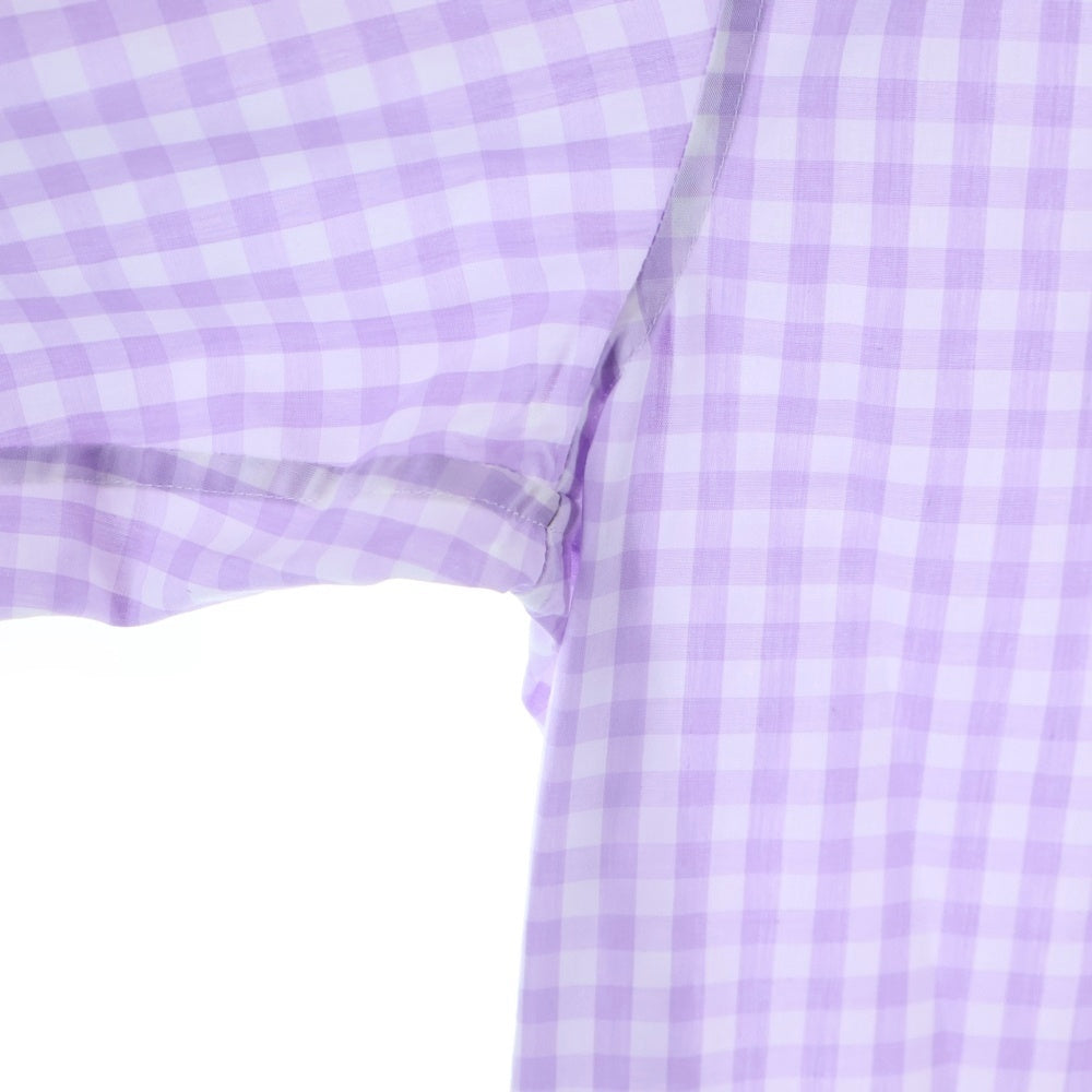TSTS(ティーエスティーエス) TSTS GINGHAM SHIRT ロゴギンガムチェックシャツ パープル 25AMM0203