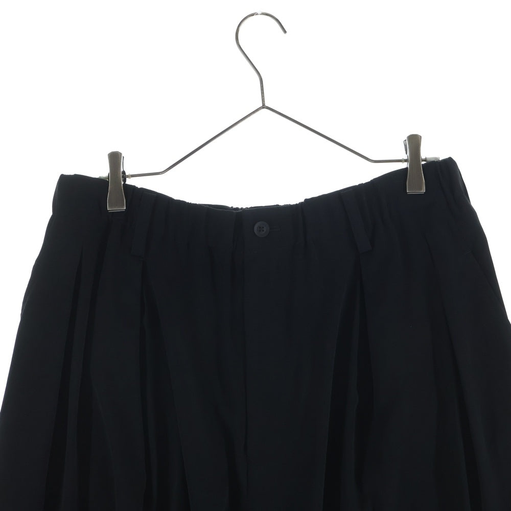 Yohji Yamamoto POUR HOMME(ヨウジヤマモト プールオム) タキシード ワイドタックハーフパンツ ワイドショートパンツ ブラック HN-P59-500