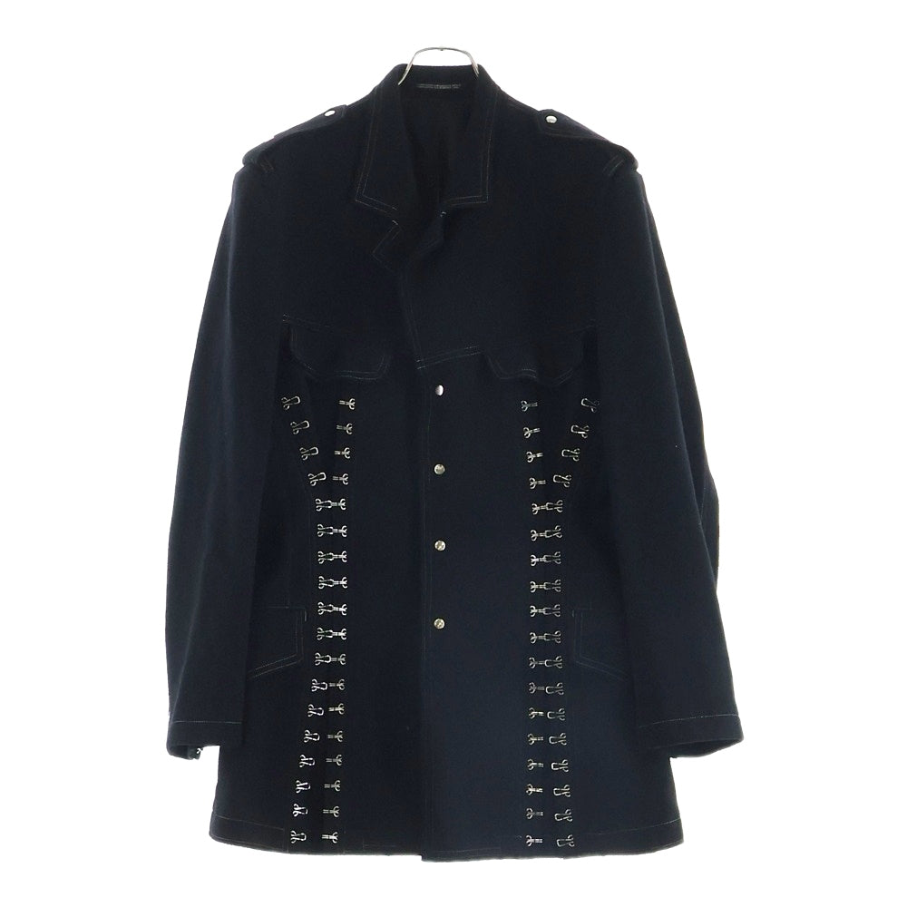 Yohji Yamamoto POUR HOMME(ヨウジヤマモト プールオム) ホック留めジャケット ウールジャケット ブラック HX-J10-118