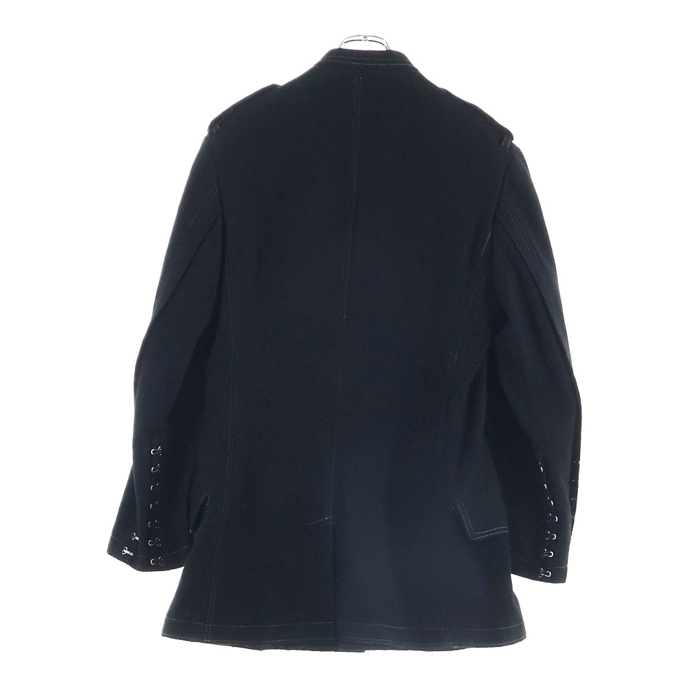 Yohji Yamamoto POUR HOMME(ヨウジヤマモト プールオム) ホック留めジャケット ウールジャケット ブラック HX-J10-118