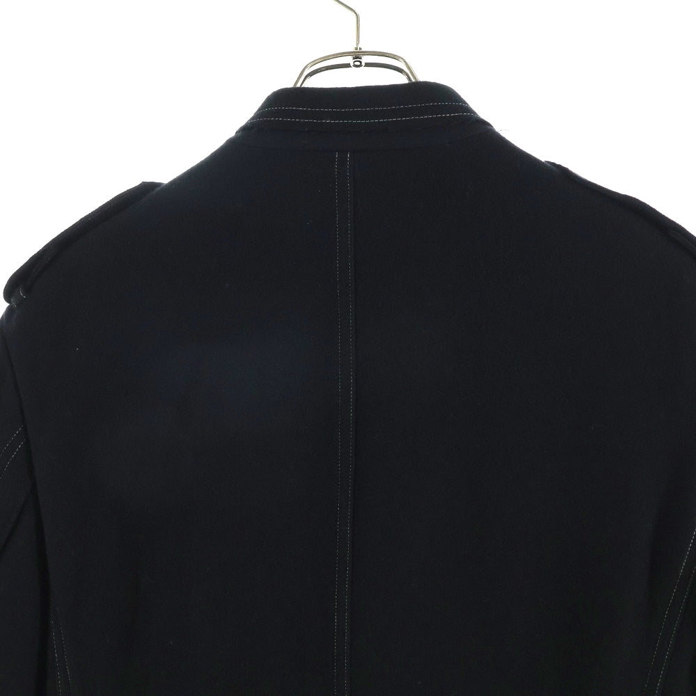 Yohji Yamamoto POUR HOMME(ヨウジヤマモト プールオム) ホック留めジャケット ウールジャケット ブラック HX-J10-118