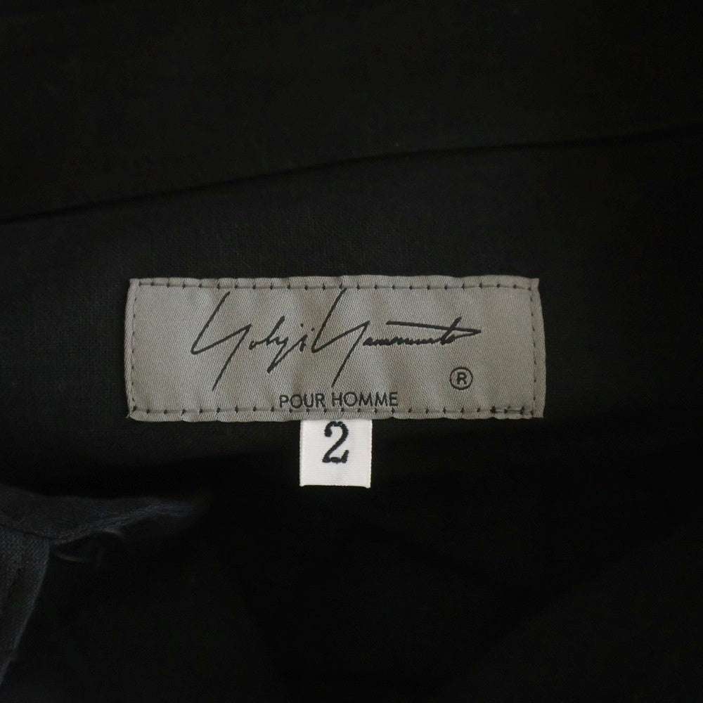 Yohji Yamamoto POUR HOMME(ヨウジヤマモト プールオム) BUJAY YY INDIA PRINT BLOUSE プリント長袖シャツ HE-B28-531 ブラック