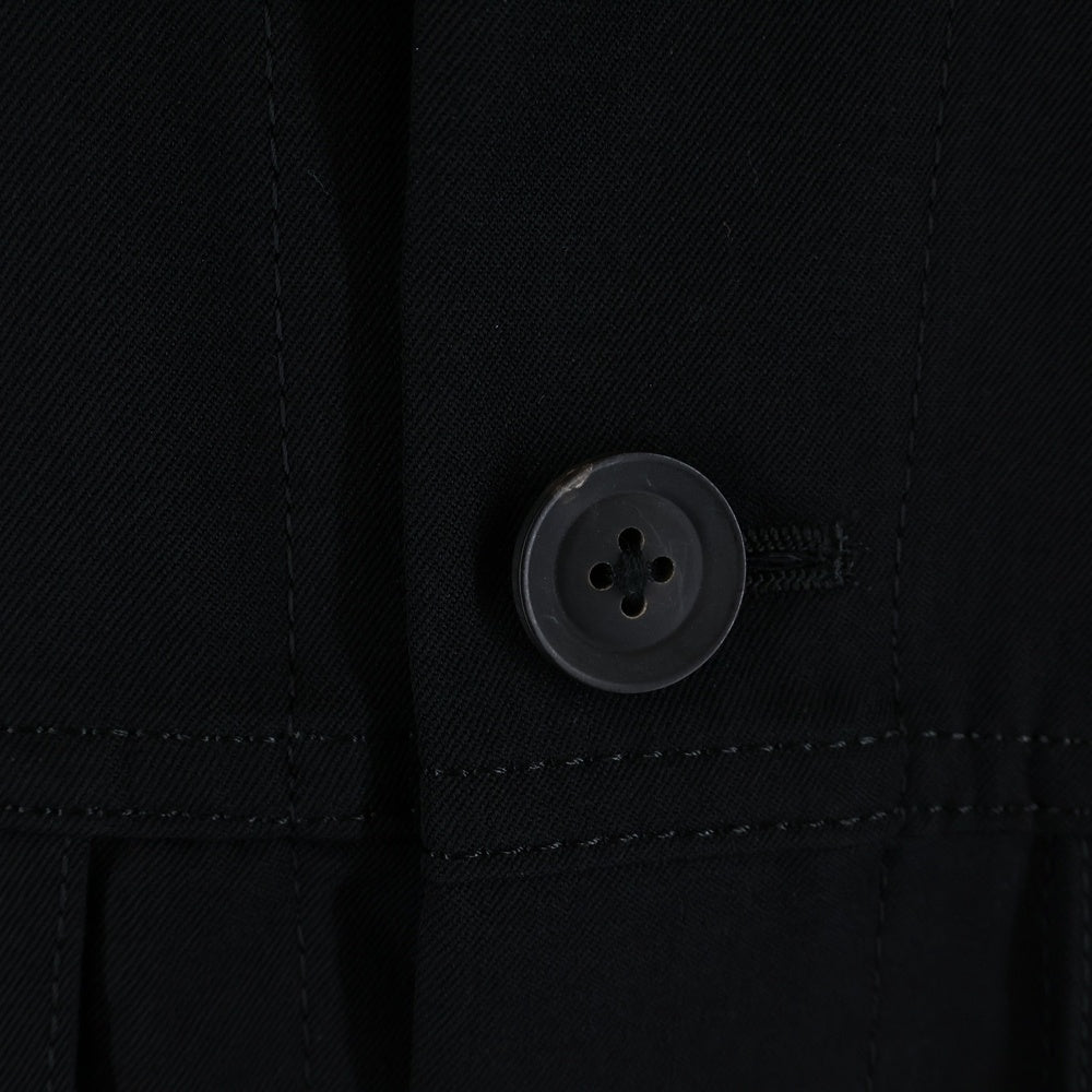 Yohji Yamamoto POUR HOMME(ヨウジヤマモト プールオム) I-G SPデニムカギャバ ブルゾン シャツジャケット ブラック HD-Y02-100