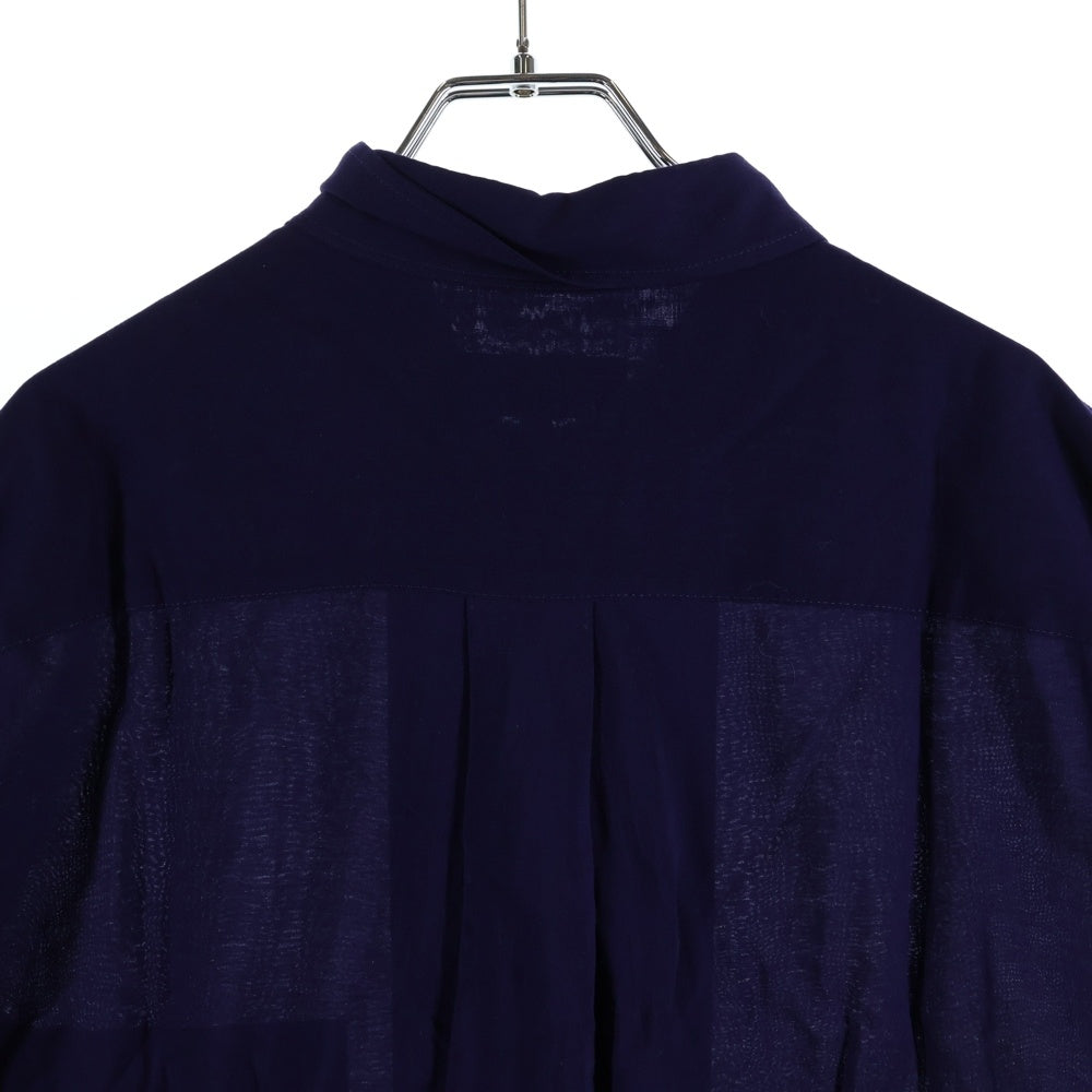 Yohji Yamamoto POUR HOMME(ヨウジヤマモト プールオム) セルロースロング半袖シャツ HG-B64-241 ネイビー