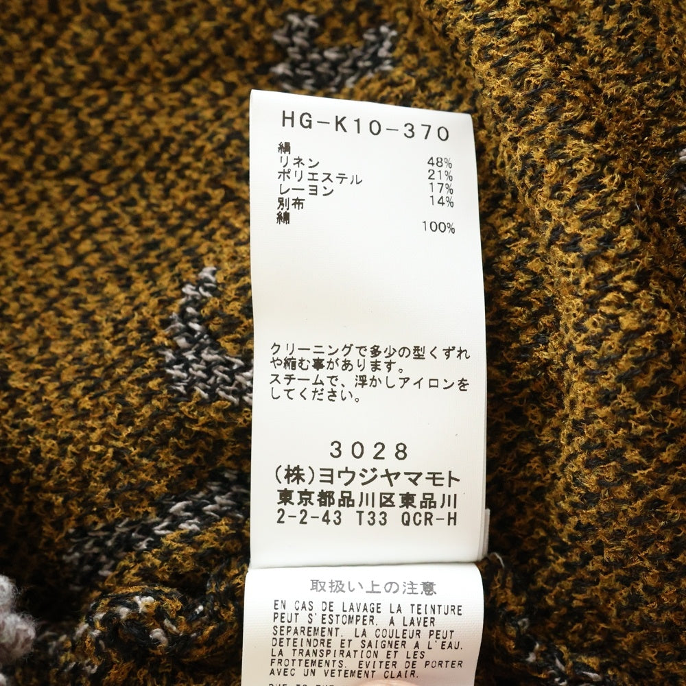 Yohji Yamamoto POUR HOMME(ヨウジヤマモト プールオム) なるはや柄長袖ニット HG-K10-370