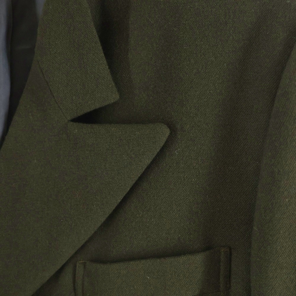 Yohji Yamamoto(ヨウジヤマモト) 23AW 立ち衿フラシベルトコート ボンテージジャケット グリーン HJ-J70-143