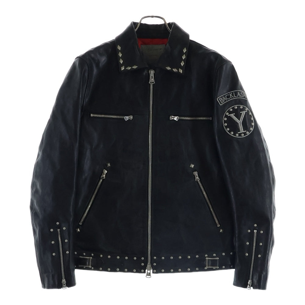 Yohji Yamamoto POUR HOMME(ヨウジヤマモト プールオム) 21AWホースレザーライダースジャケットHX Y91 702