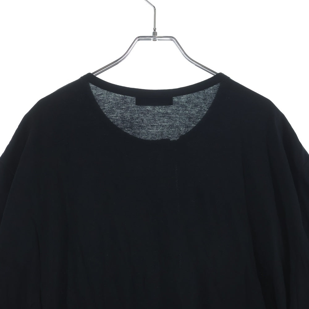 Yohji Yamamoto POUR HOMME(ヨウジヤマモト プールオム) 13SS CORMA PLAIN STITCH ZIP FASTENER TEE プレーンステッチファスナー付き半袖Tシャツ ブラック HX-T18-080