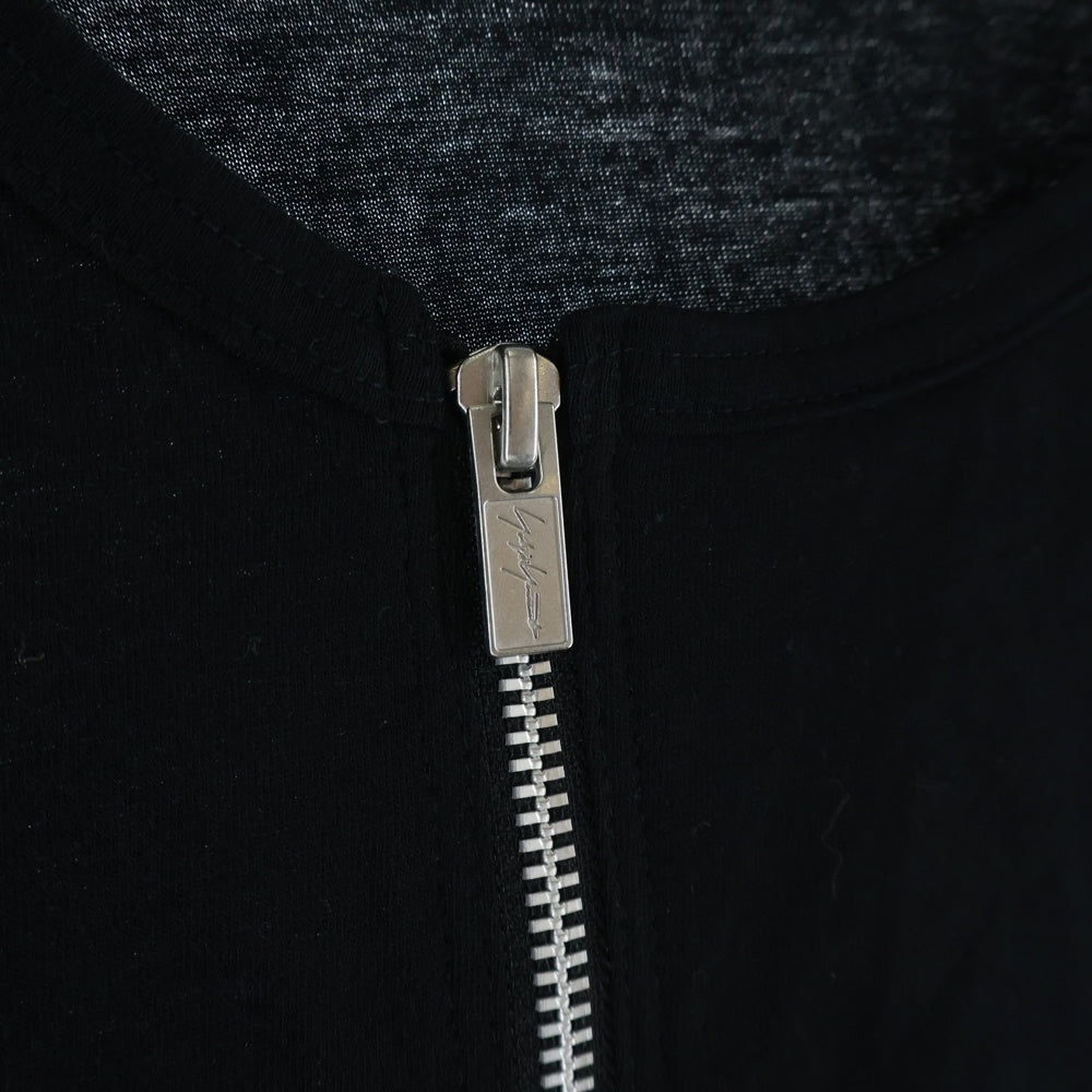 Yohji Yamamoto POUR HOMME(ヨウジヤマモト プールオム) 13SS CORMA PLAIN STITCH ZIP FASTENER TEE プレーンステッチファスナー付き半袖Tシャツ ブラック HX-T18-080