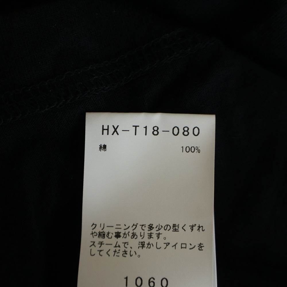 Yohji Yamamoto POUR HOMME(ヨウジヤマモト プールオム) 13SS CORMA PLAIN STITCH ZIP FASTENER TEE プレーンステッチファスナー付き半袖Tシャツ ブラック HX-T18-080