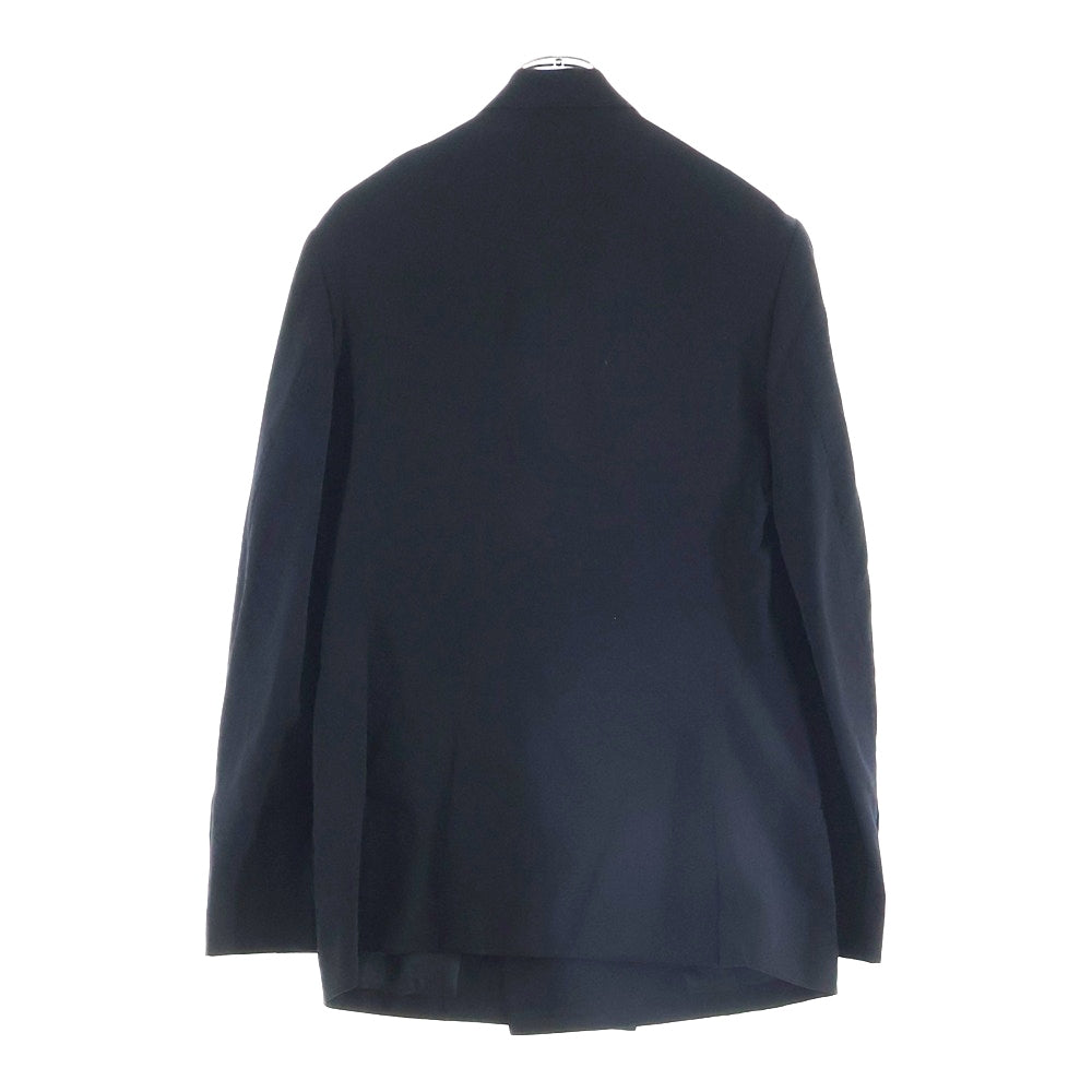 Yohji Yamamoto POUR HOMME(ヨウジヤマモト プールオム) 19AW ダブルピーク黒釦テーラードジャケット ウールギャバジンジャケット ブラック HC-J36-100
