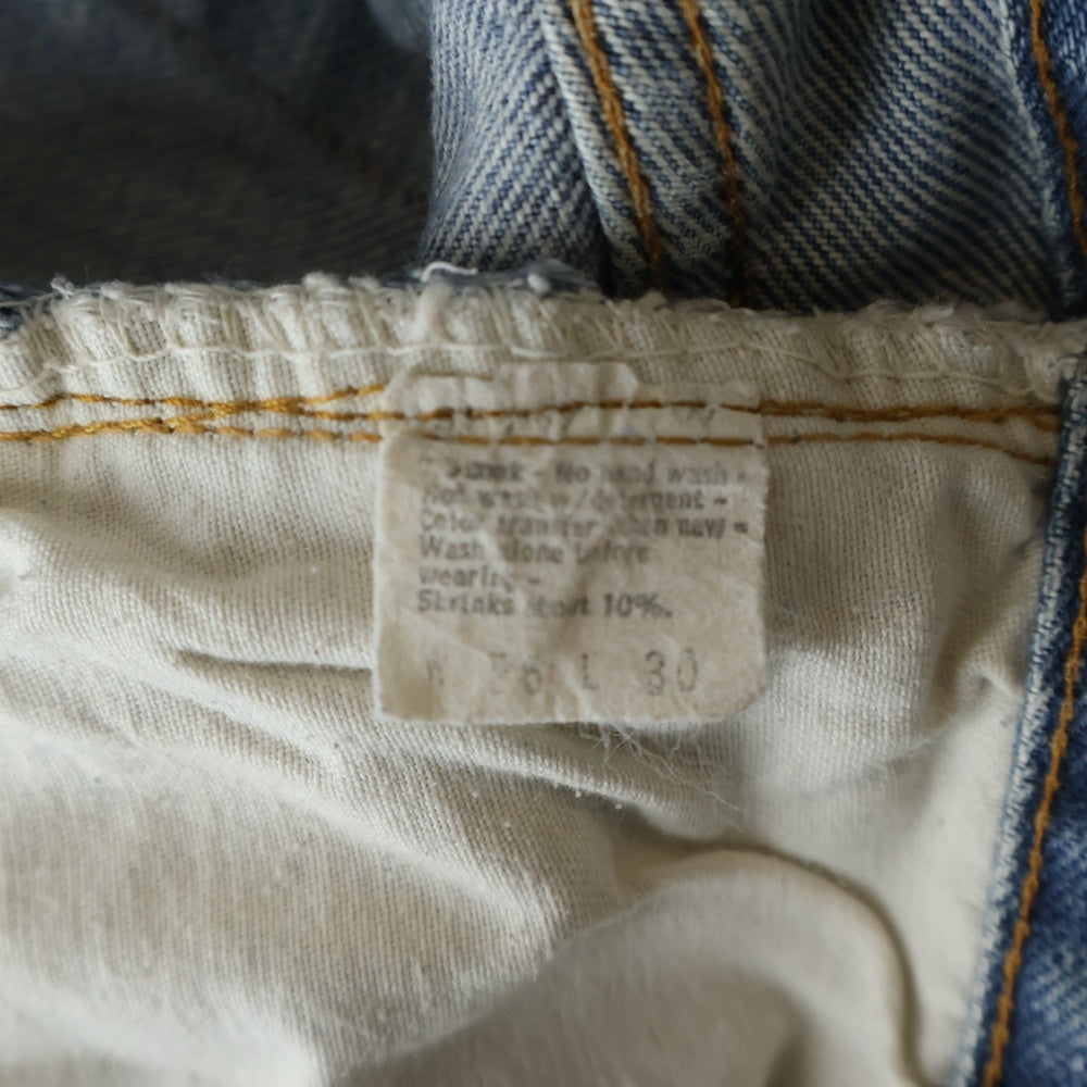 Levi's(リーバイス) 80s Vintage 3501-0117 ボタン裏刻印 524 ハチマル ブランクタグ 収縮率10% 赤耳 デニム パンツ インディゴ