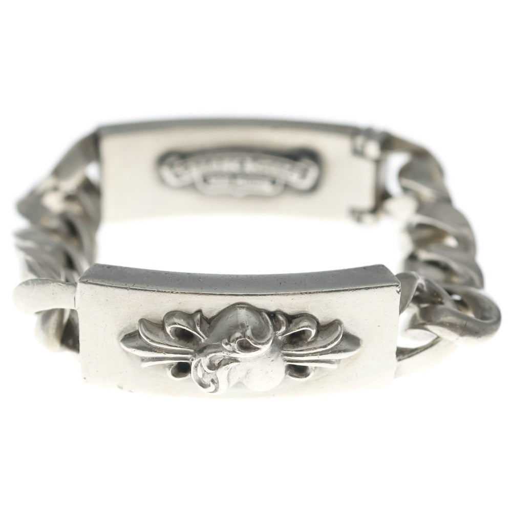 CHROME HEARTS(クロムハーツ) ダブルID フローラルハートダガーハート ブレスレット シルバー