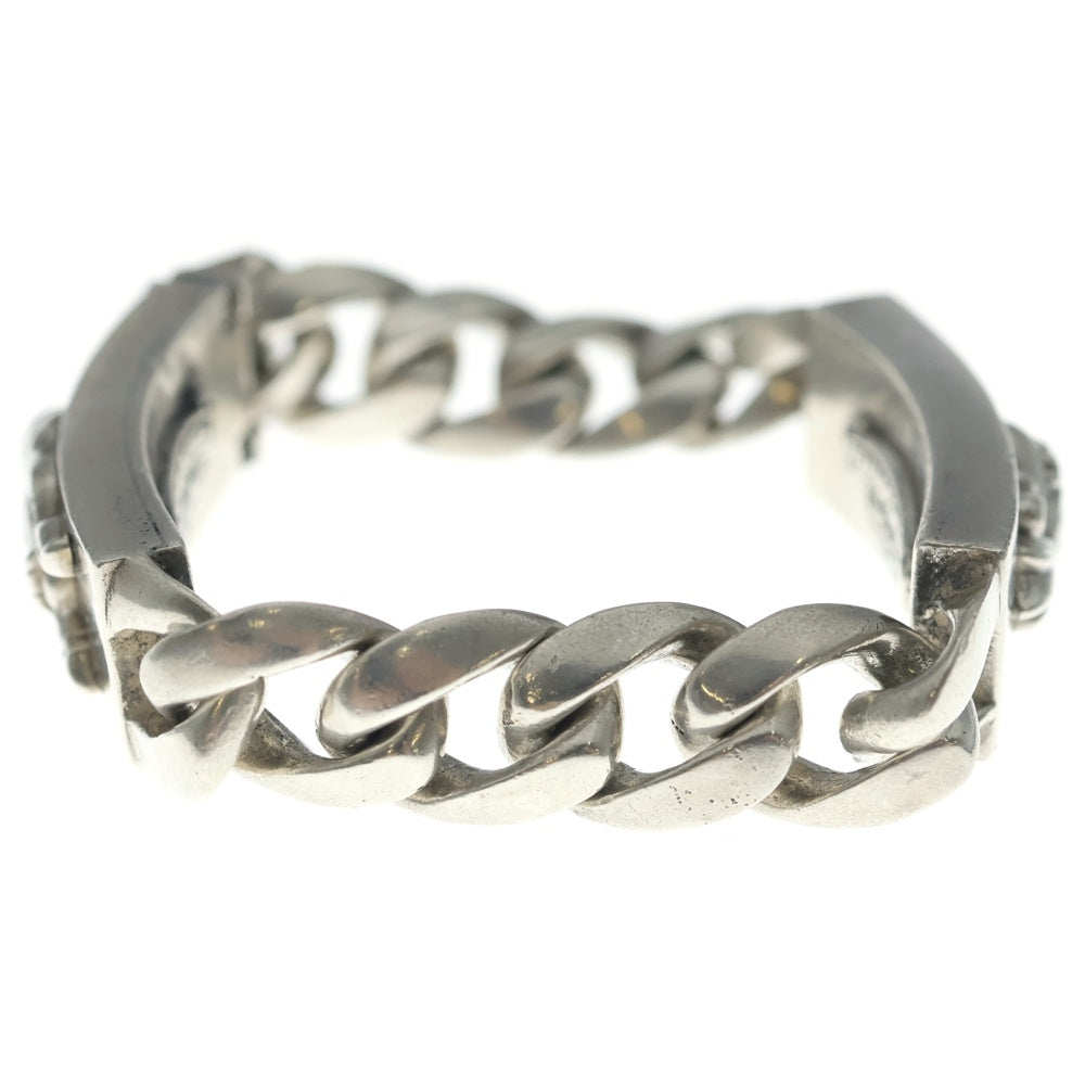 CHROME HEARTS(クロムハーツ) ダブルID フローラルハートダガーハート ブレスレット シルバー