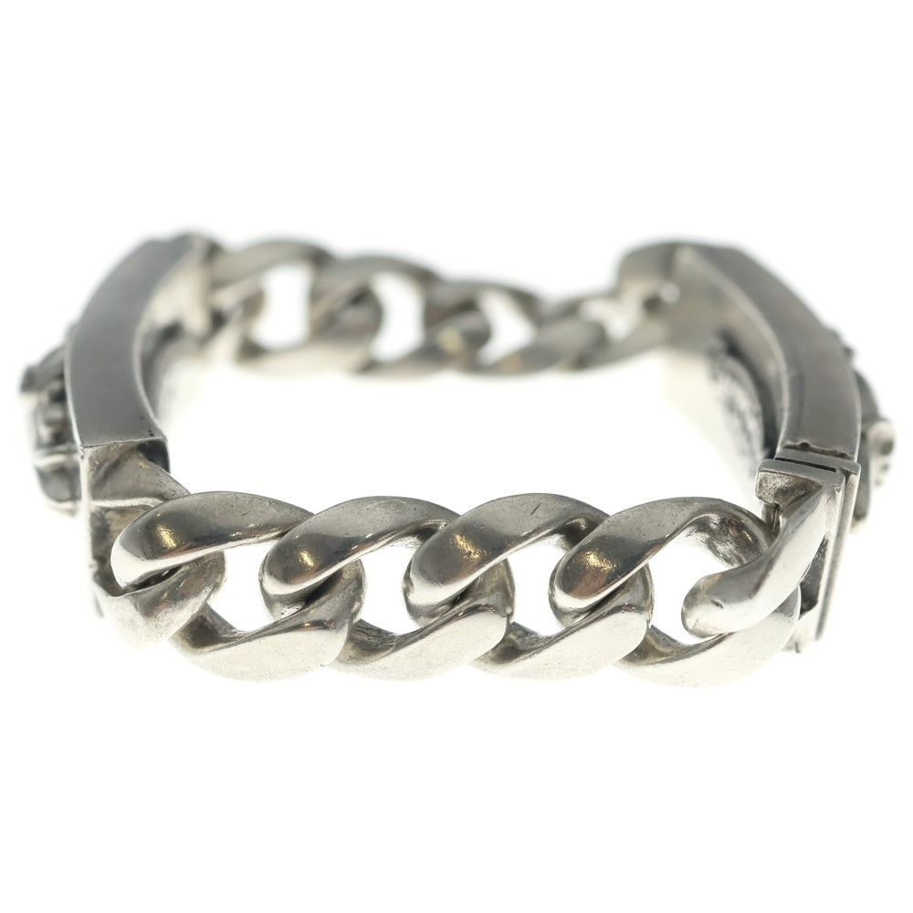 CHROME HEARTS(クロムハーツ) ダブルID フローラルハートダガーハート ブレスレット シルバー