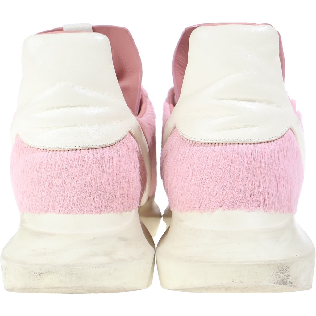 Rick Owens(リックオウエンス) GETH RUNNERS ハラコゲスランナー ローカットシューズ スニーカー ピンク 02B2803