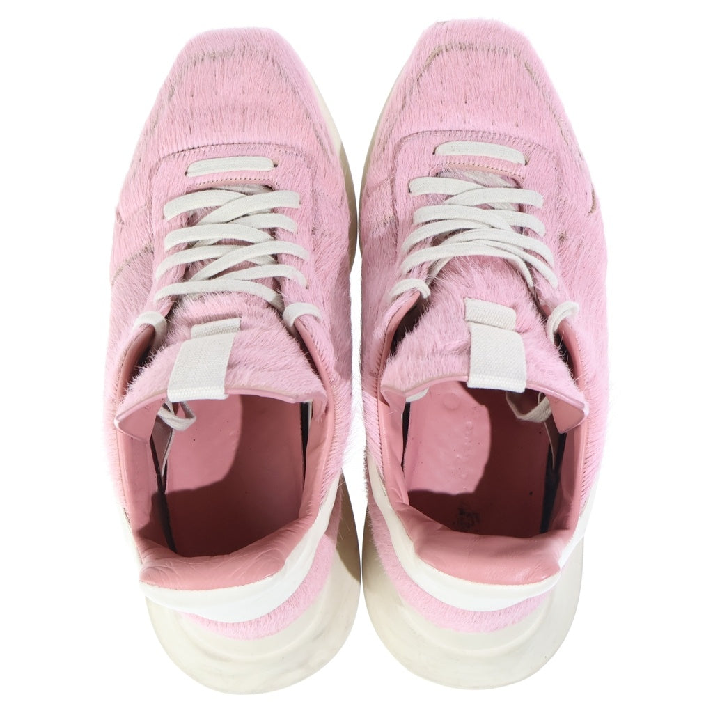 Rick Owens(リックオウエンス) GETH RUNNERS ハラコゲスランナー ローカットシューズ スニーカー ピンク 02B2803