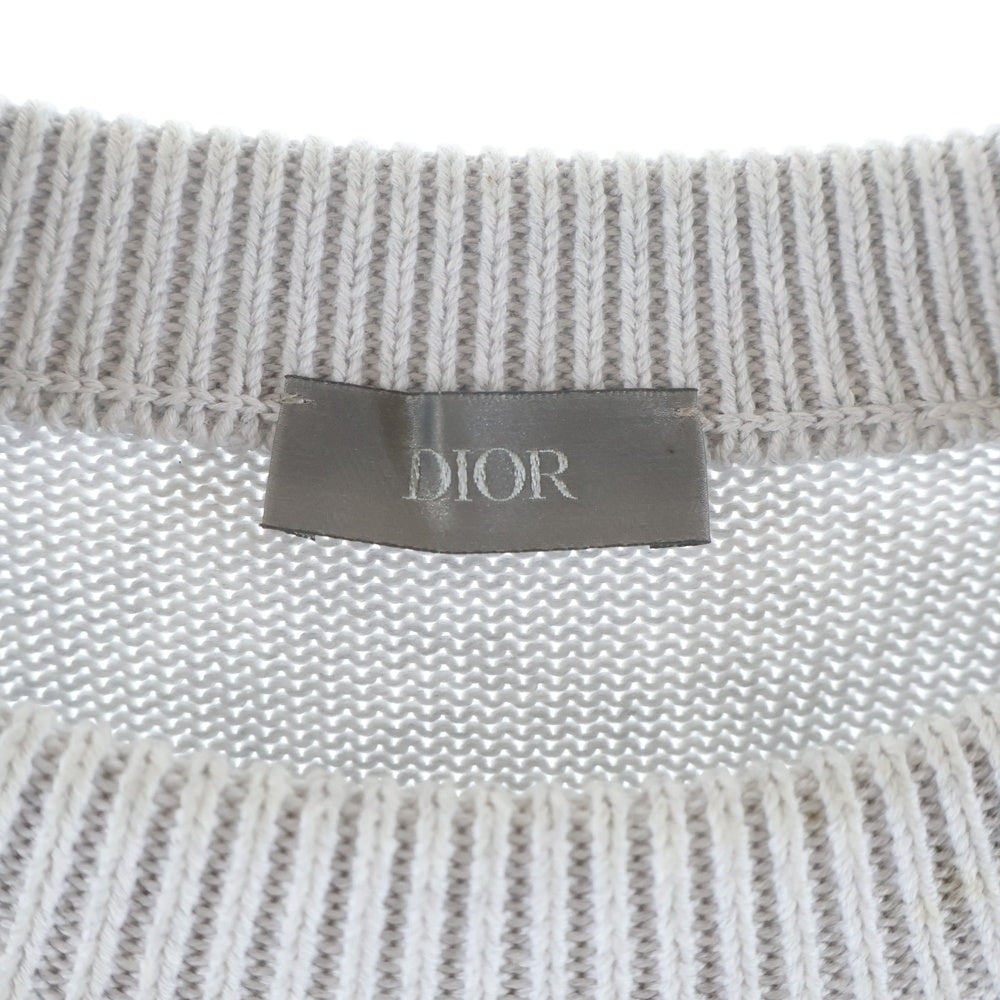 DIOR(ディオール) 21AW オブリーク ディオールオム コットンニット グレー 113M628AT187