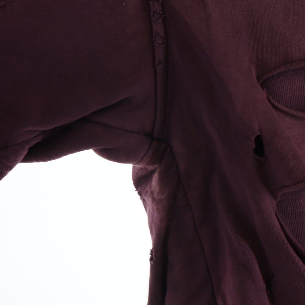 ALEXANDER DIGENOVA(アレキサンダーディジェノバ) A NEW WORLD HOODIE ダメージ加工プルオーバーパーカー レッド