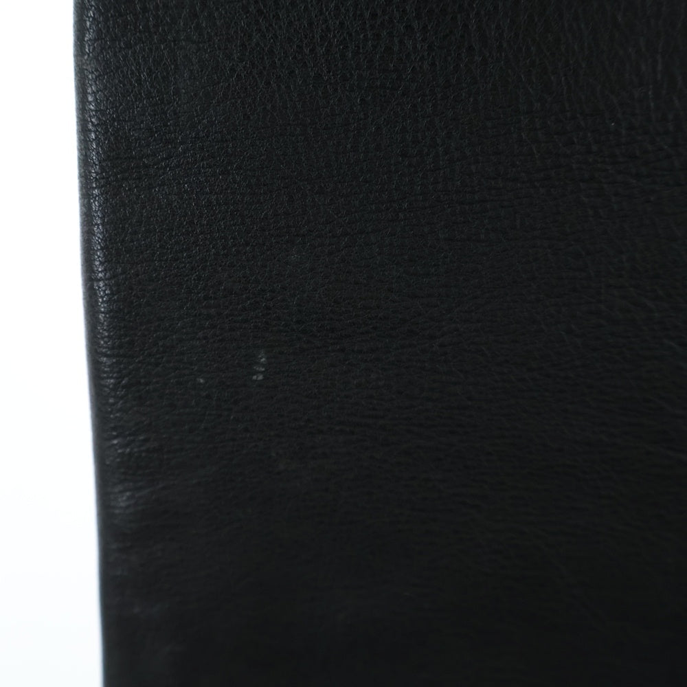 CHROME HEARTS(クロムハーツ) LTHR PANTS フレアニー クロスボールボタンフライ レザーパンツ ブラック