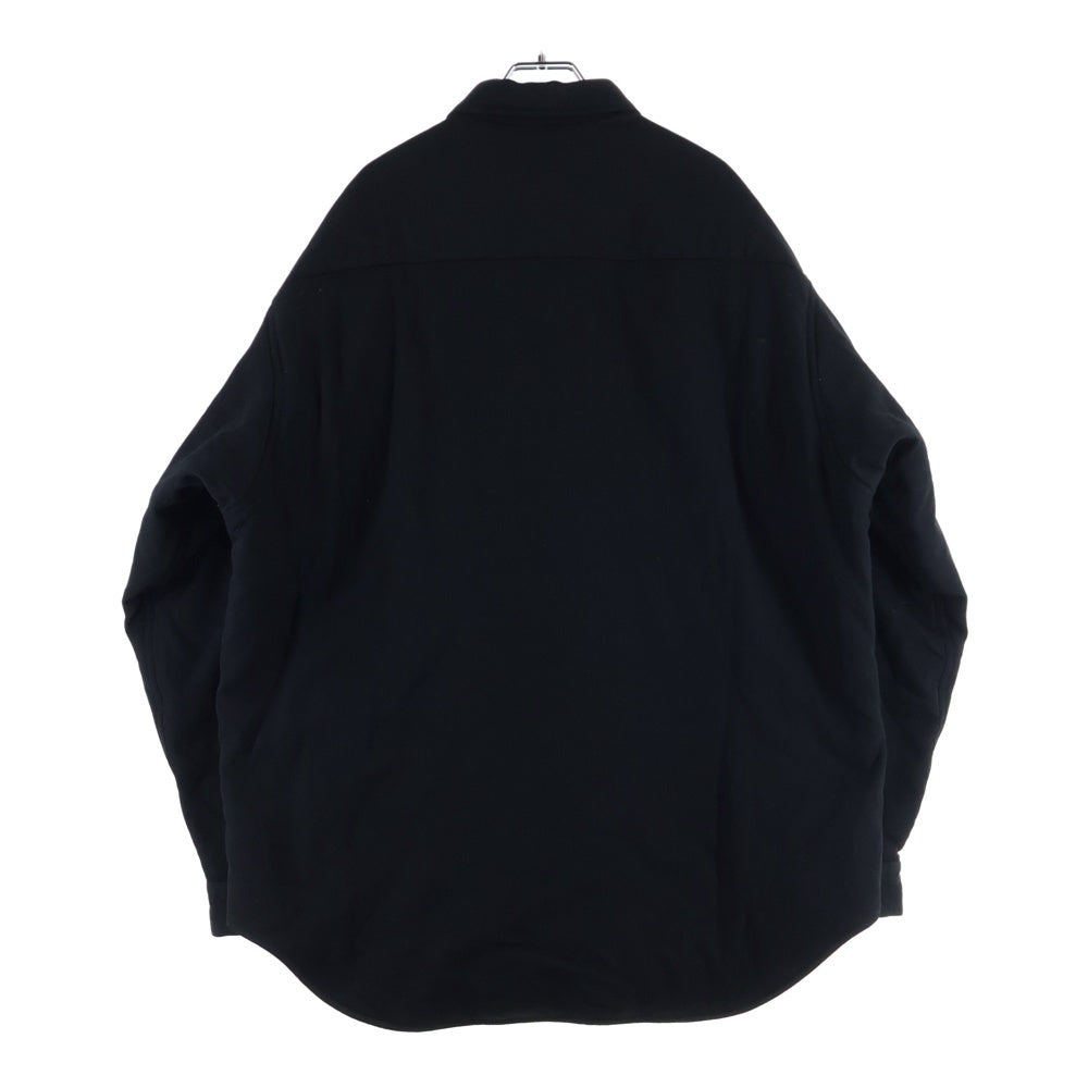 H BEAUTY&YOUTH(エイチ ビューティーアンドユース) WOOL BALLOON REGULAR SHIRT ウール バルーン レギュラー シャツ ブラック 1211-174-7490