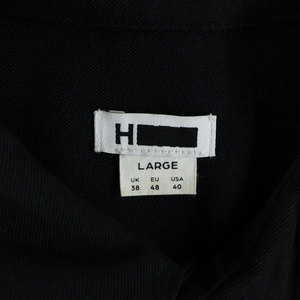 H BEAUTY&YOUTH(エイチ ビューティーアンドユース) WOOL BALLOON REGULAR SHIRT ウール バルーン レギュラー シャツ ブラック 1211-174-7490