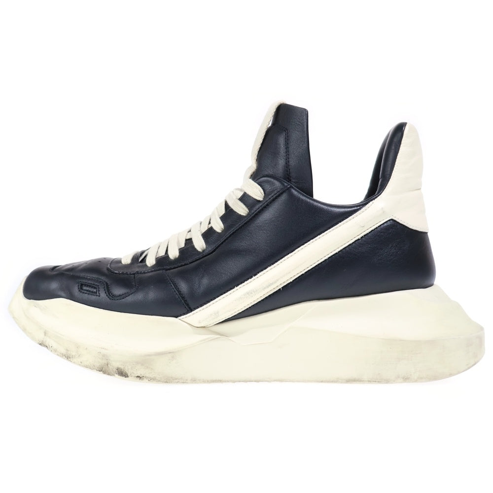Rick Owens(リックオウエンス) GETH RUNNERS ゲスランナー ローカットレザースニーカー 43 ブラック/ホワイト 02B2814
