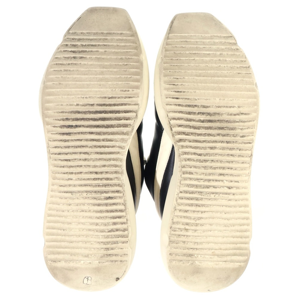 Rick Owens(リックオウエンス) GETH RUNNERS ゲスランナー ローカットレザースニーカー 43 ブラック/ホワイト 02B2814