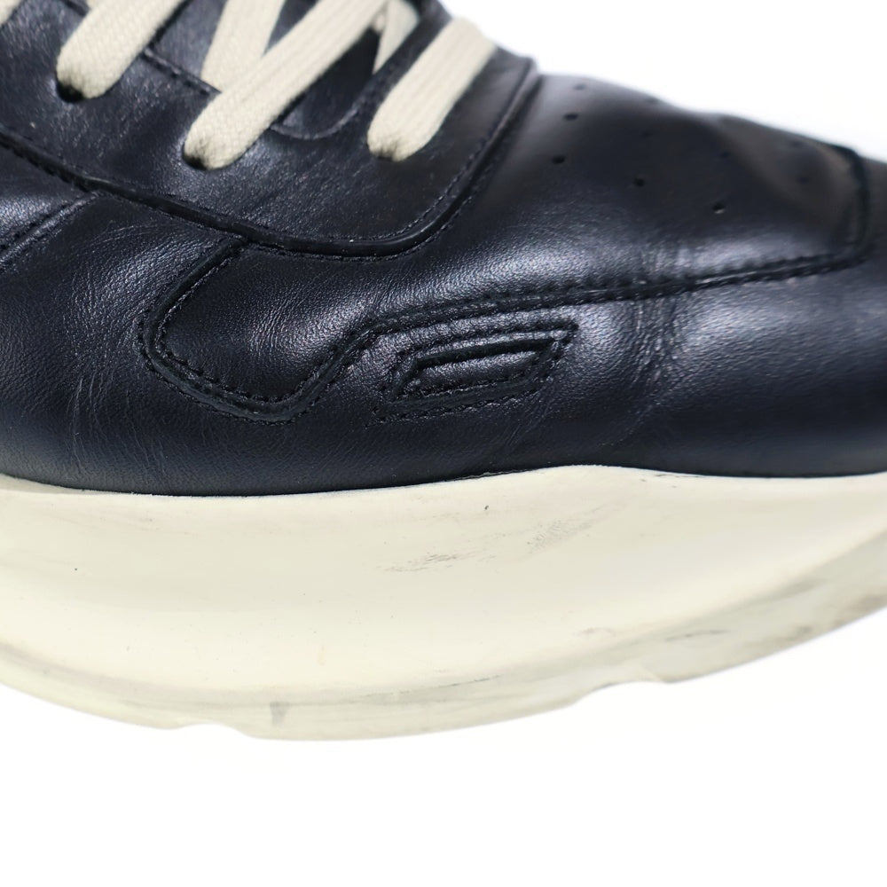 Rick Owens(リックオウエンス) GETH RUNNERS ゲスランナー ローカットレザースニーカー 43 ブラック/ホワイト 02B2814