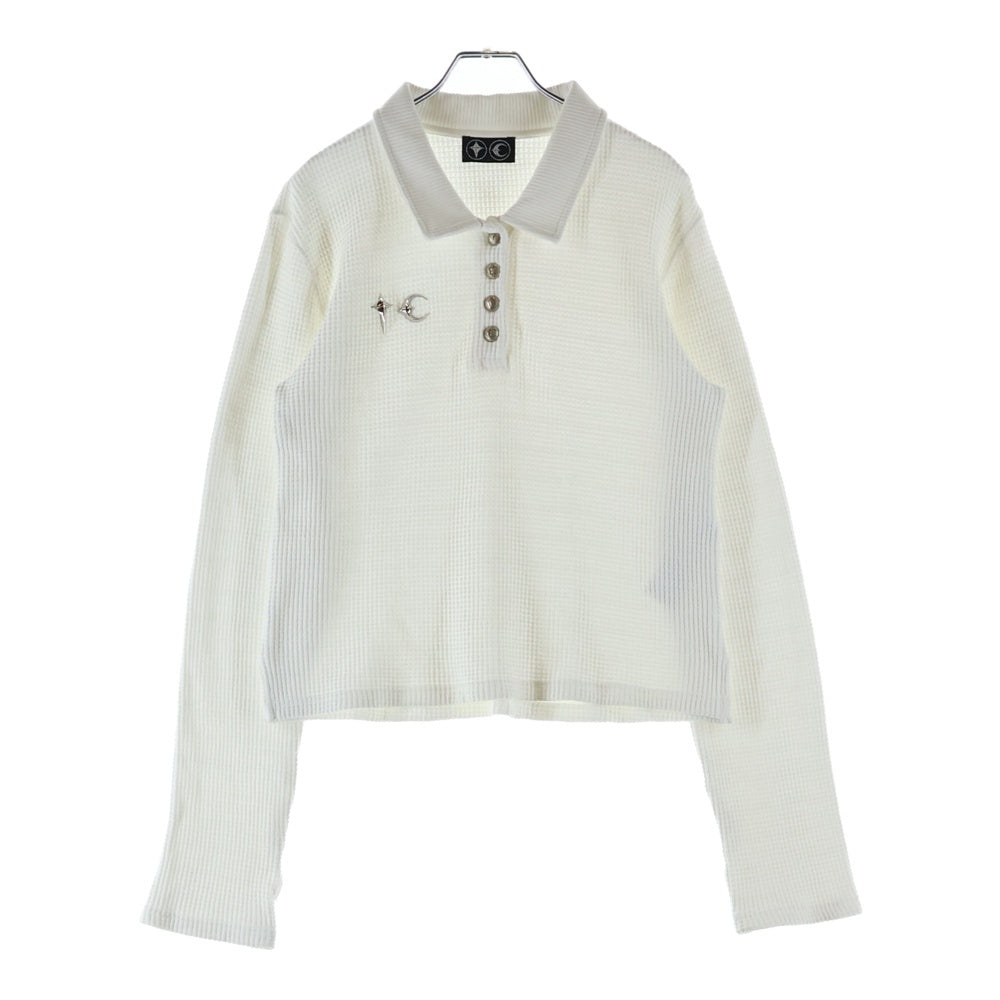 THUG CLUB(サグクラブ) 24AW フロントロゴ サーマルシャツ ホワイト TC24PK0202W