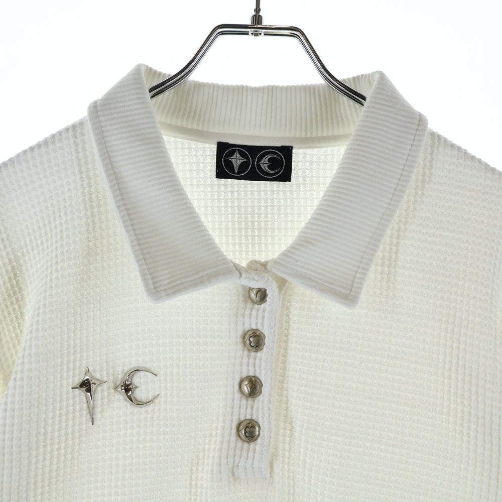 THUG CLUB(サグクラブ) 24AW フロントロゴ サーマルシャツ ホワイト TC24PK0202W