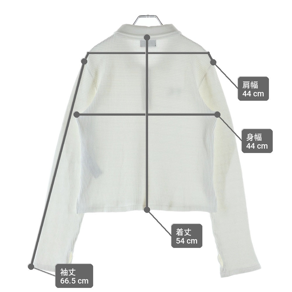 THUG CLUB(サグクラブ) 24AW フロントロゴ サーマルシャツ ホワイト TC24PK0202W