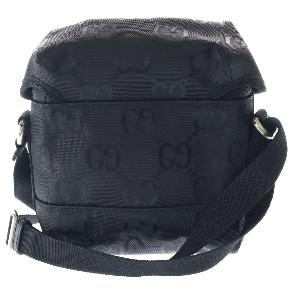 ★3日以内返品可★ 極美品 GUCCI グッチ GGナイロン オフザグリット 643858 ショルダーバッグ ブラック ナイロン レディース GUCCI(グッチ) オフザグリット ナイロンショルダーバッグ ブラック