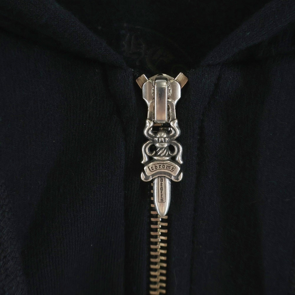 CHROME HEARTS(クロムハーツ) Vertical Logo Zip Up Hoodie バーティカルロゴジップアップパーカー フーディー ブラック