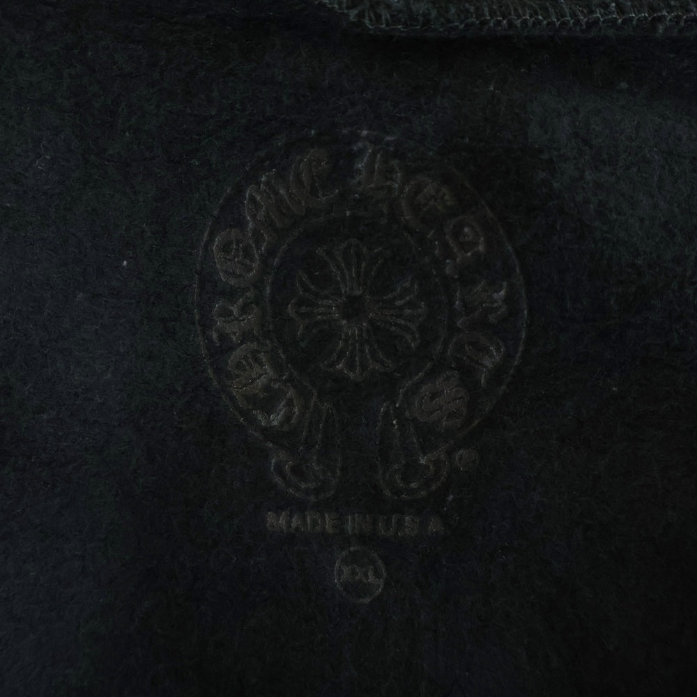 CHROME HEARTS(クロムハーツ) Vertical Logo Zip Up Hoodie バーティカルロゴジップアップパーカー フーディー ブラック