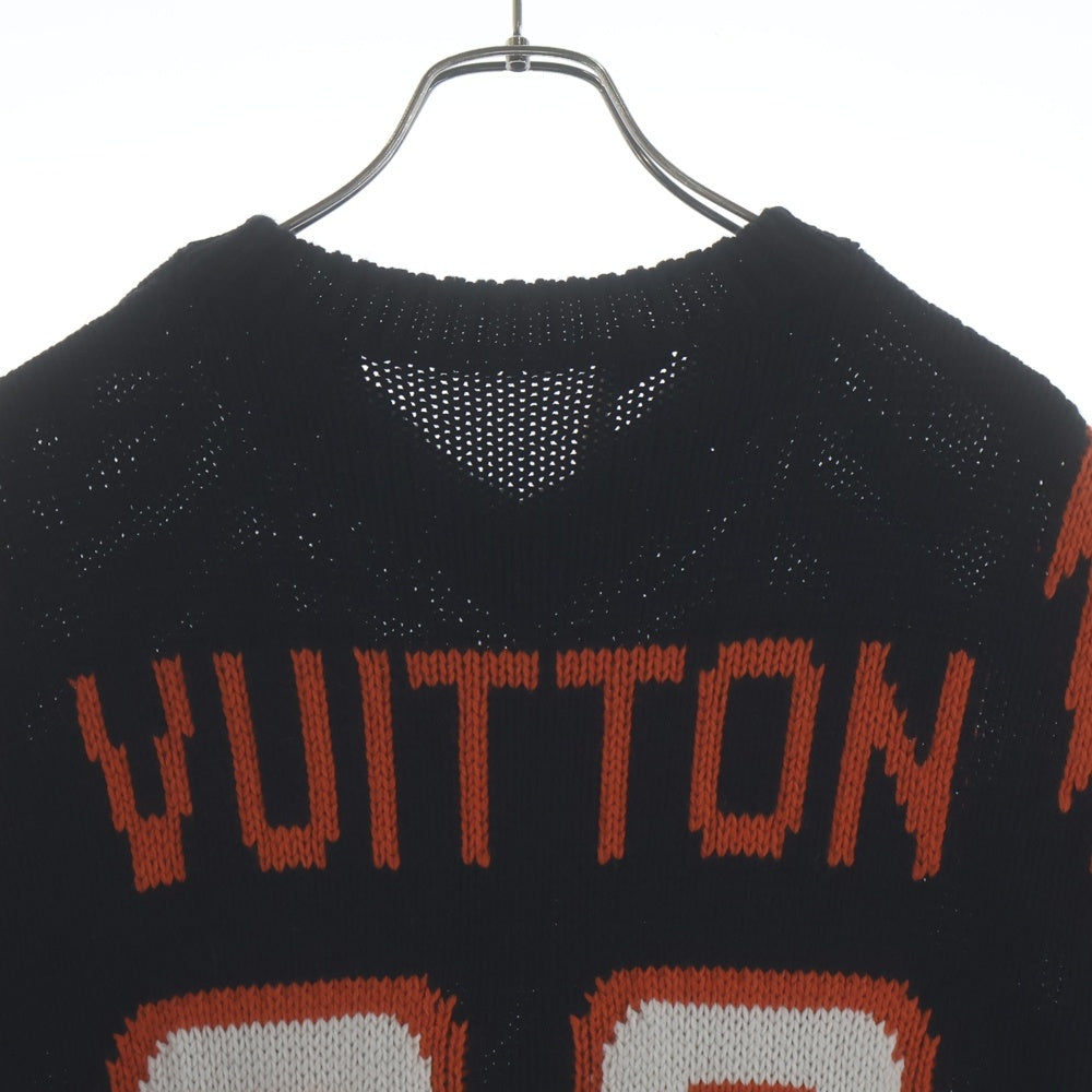 LOUIS VUITTON(ルイヴィトン) 22SS インタルシアフットボールショートスリーブニット ブラック RM221 JYB HMN66W