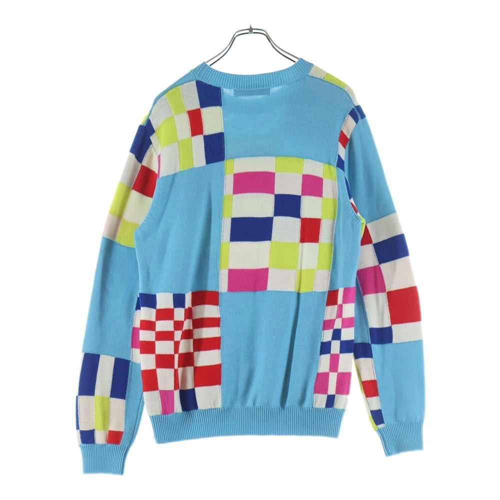 LOUIS VUITTON(ルイヴィトン) 21SS ディストーテッドジャイアントダミエクルーネックニットトレーナー マルチ RM211 ZTB HKN75W