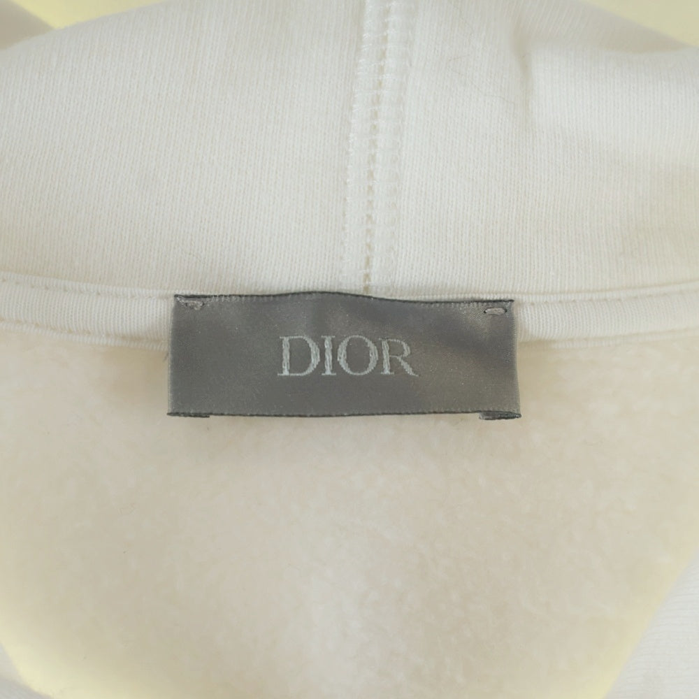 DIOR(ディオール) 21AW ×KENNY SCHARF ケニーシャーフ グラフィック ロゴ刺繍 プルオーバースウェットパーカー フーディー ホワイト 193J688B0531