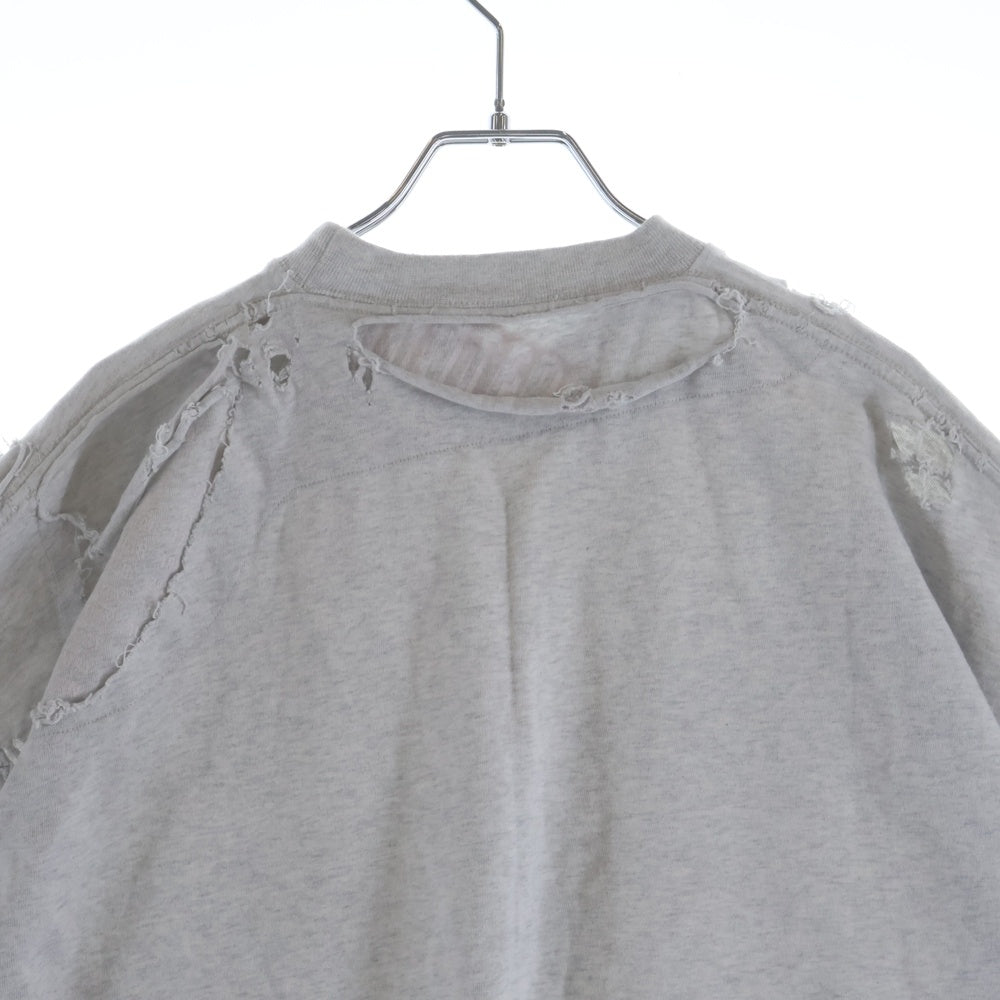 BALENCIAGA(バレンシアガ) デストロイリペア加工Tシャツ カットソー グレー 704056 TMVA5