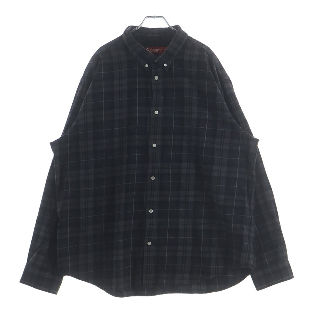 SUPREME(シュプリーム) 24AW Plaid Flannel Shirt チェックフランネルシャツ ブラック