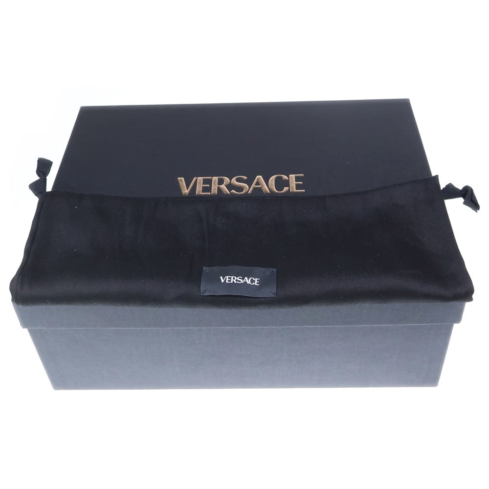 VERSACE(ヴェルサーチ) TRIGRECA トライグレカ スウェード ローカットスニーカー ブラック