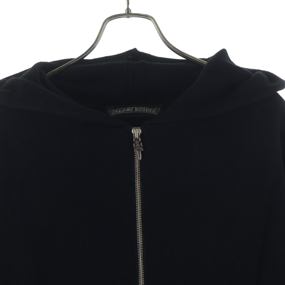 CHROME HEARTS(クロムハーツ) クロスパッチ付き カシミヤジップパーカー ブラック