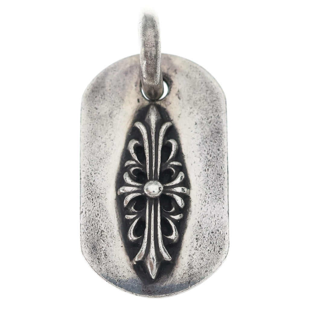 CHROME HEARTS(クロムハーツ) RAISED FRRL DOGTAG レイズドフローラルクロス ドッグタグ ペンダントトップ シルバー BCA302