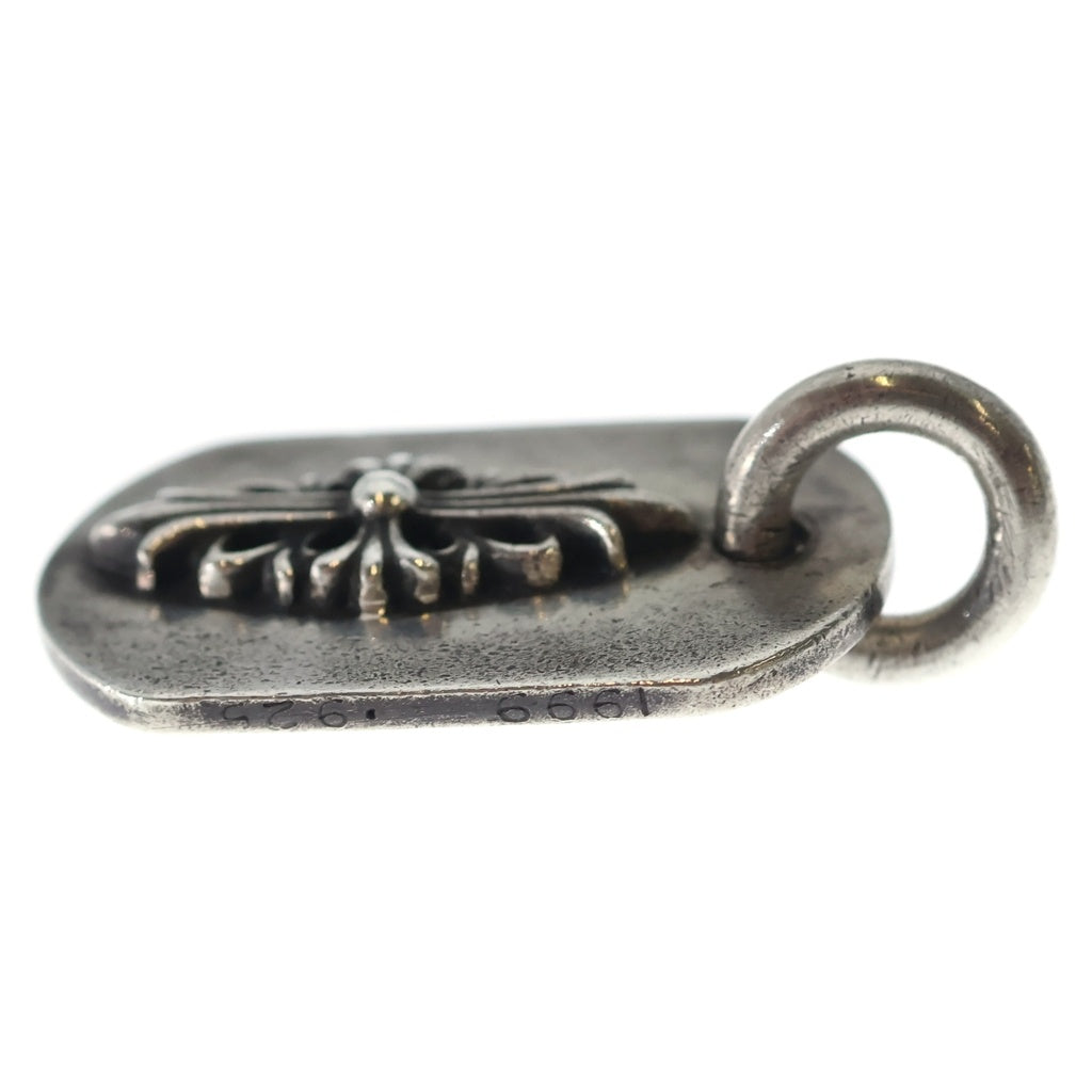 CHROME HEARTS(クロムハーツ) RAISED FRRL DOGTAG レイズドフローラルクロス ドッグタグ ペンダントトップ シルバー BCA302