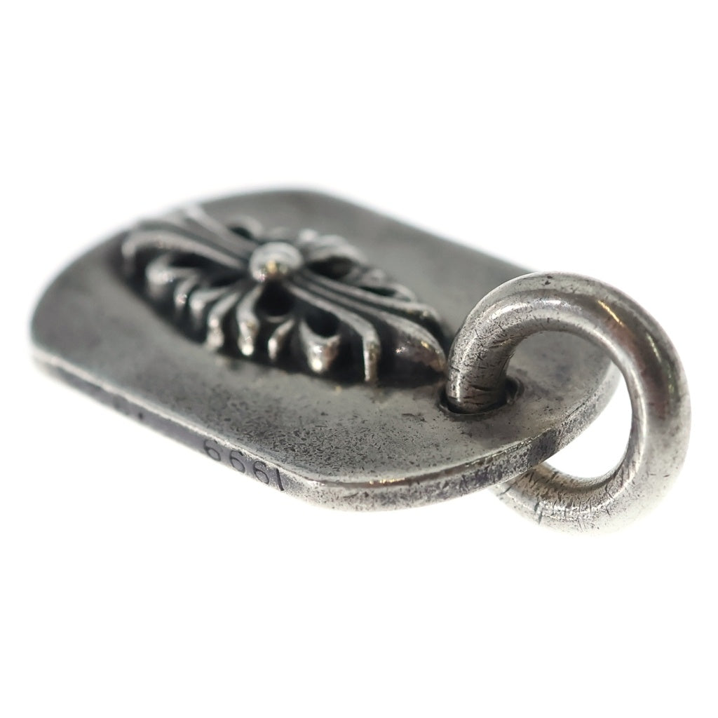 CHROME HEARTS(クロムハーツ) RAISED FRRL DOGTAG レイズドフローラルクロス ドッグタグ ペンダントトップ シルバー BCA302